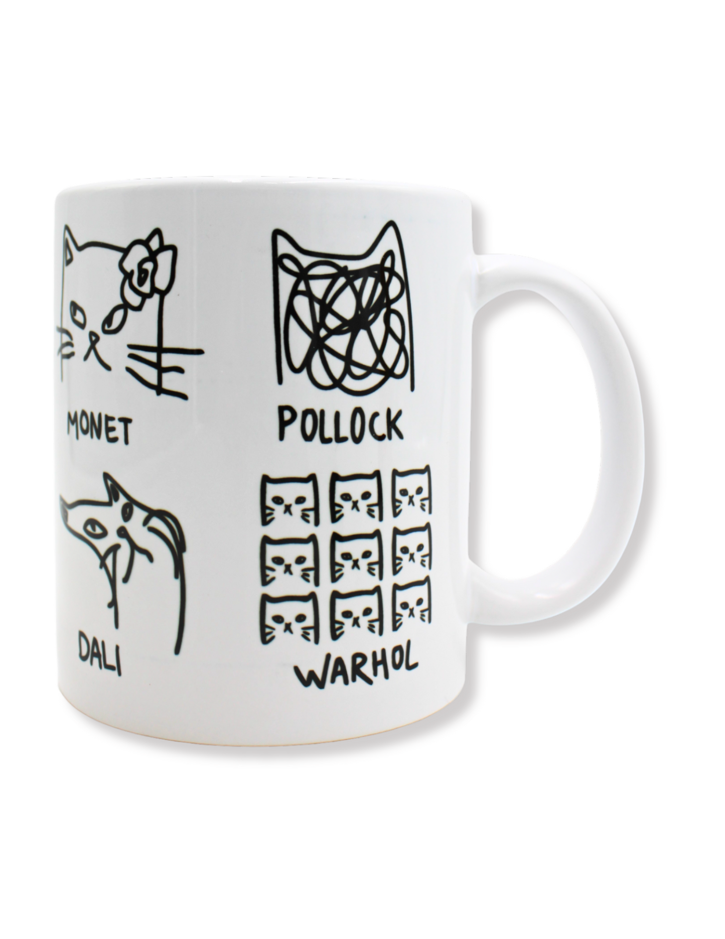 Taza De Cerámica Gatos Arte
