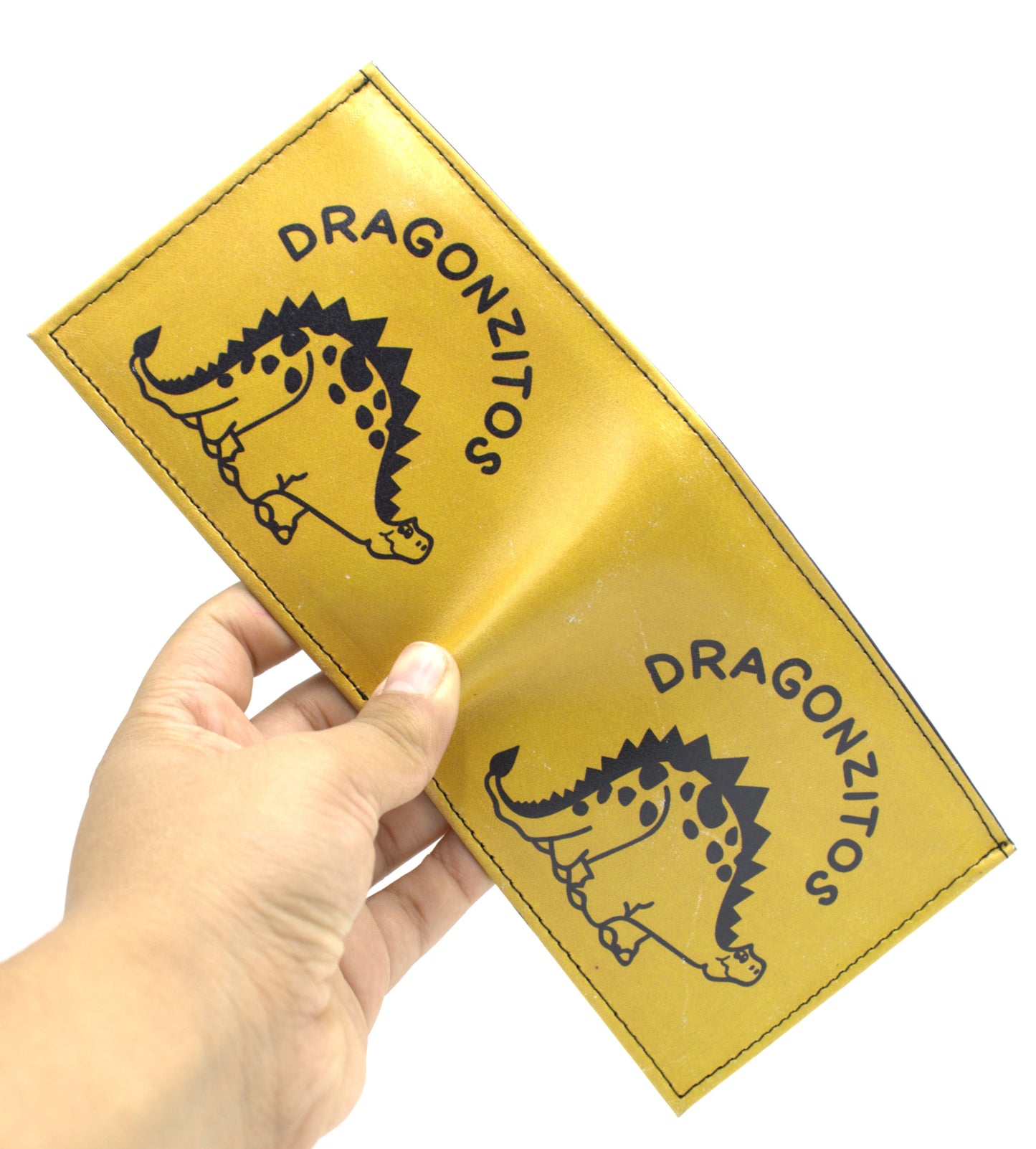 Cartera Hombre De Piel Dragonzitos Amarillo