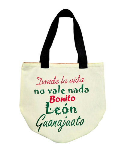 Totebag De Tela Con Diseño De Bonito León, Gto.