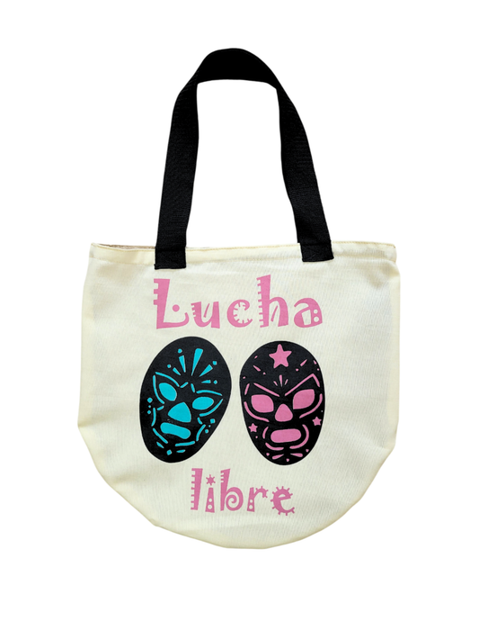 Totebag De Tela Con Diseño De Luchas